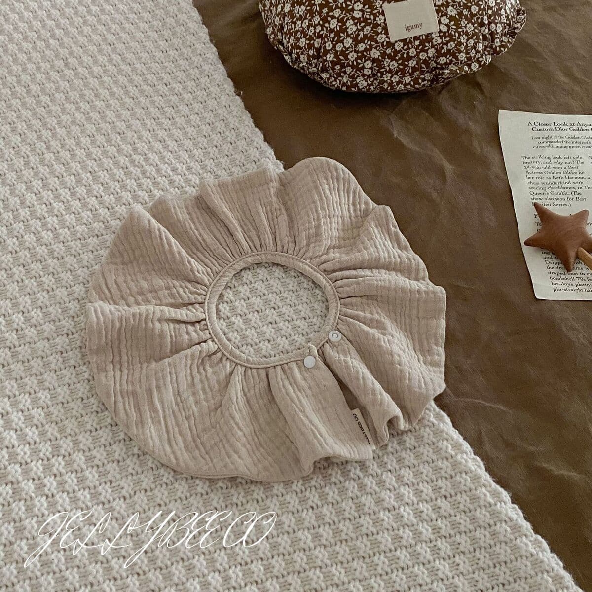 360-градусное детское полотенце для рта в скандинавском стиле 4 слоя чистой хлопчатобумажной пряжи для предотвращения рвоты...