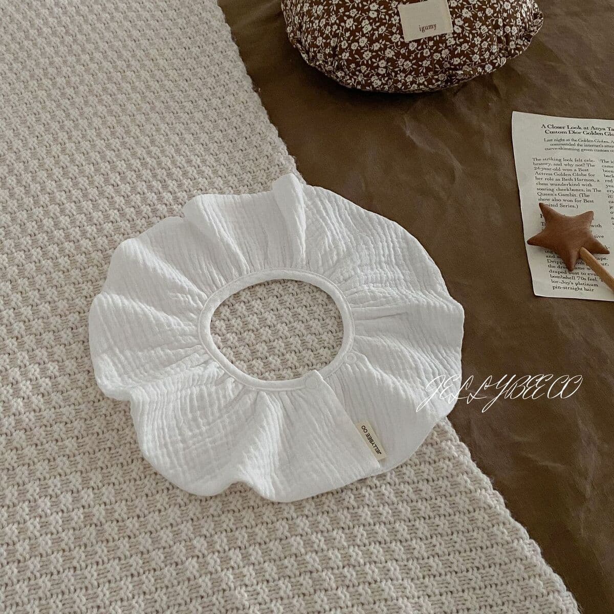 360-градусное детское полотенце для рта в скандинавском стиле 4 слоя чистой хлопчатобумажной пряжи для предотвращения рвоты...