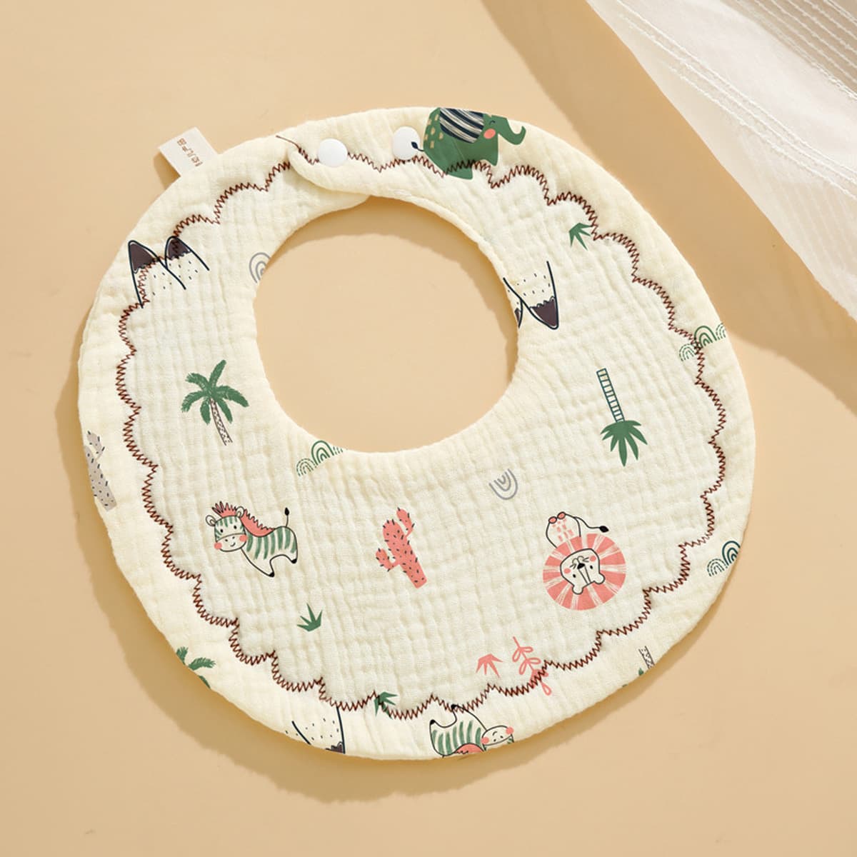 Детские нагрудники класса А, шестислойные круглые детские нагрудники с героями мультфильмов для новорожденных из чистого...