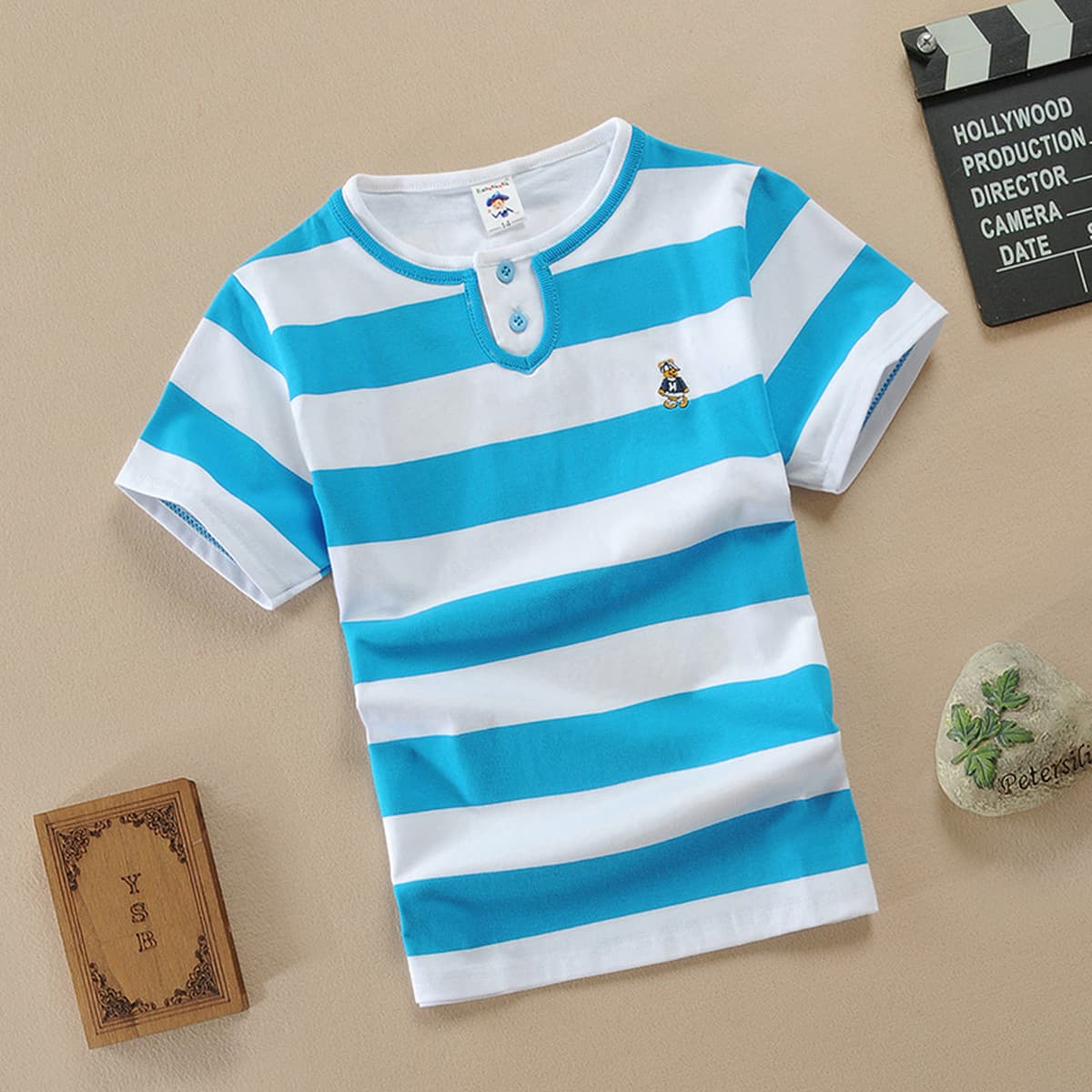 Детская одежда для детей и старшего возраста. Летняя футболка из чистого хлопка с круглым вырезом и короткими рукавами. 2025...