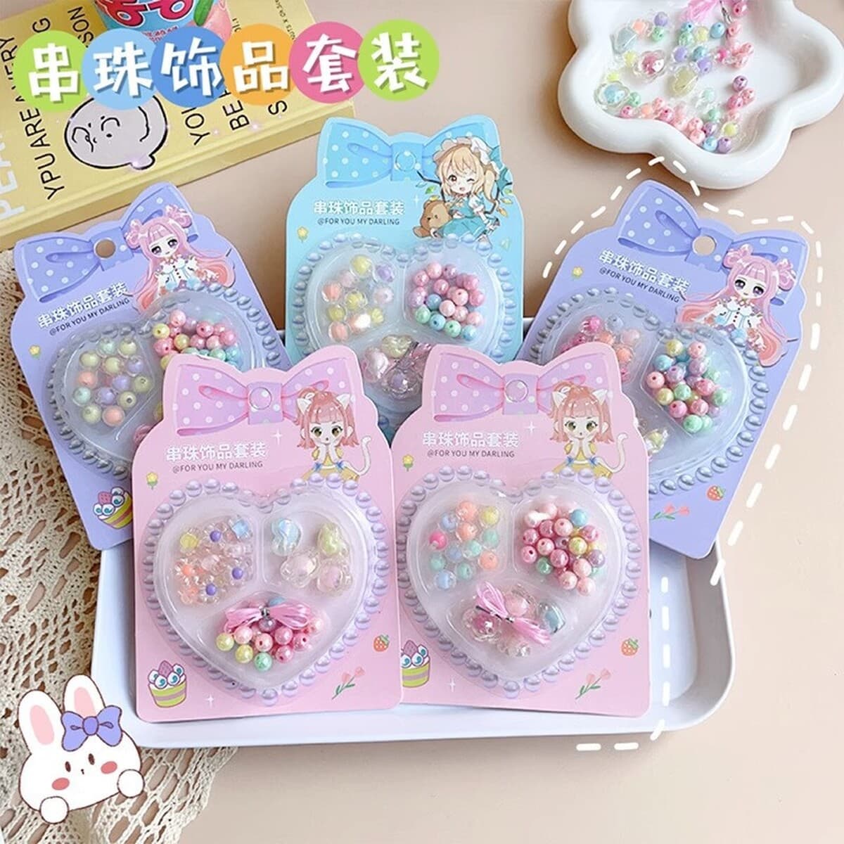 Детское ожерелье ручной работы из бисера своими руками, браслет, материал, посылка, детские развивающие игрушки для девочек,...