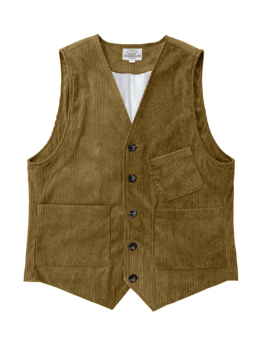 Мужской жилет трансграничный вельветовый охотничий жилет Amy Kaka плечо куртка сплошной топ в британском стиле