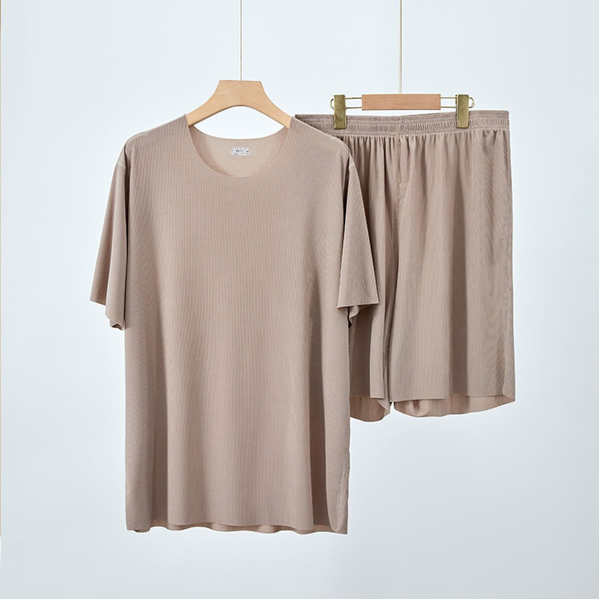 Пара хоккейная домашняя одежда Летняя женская сумка с круглым вырезом и короткими рукавами брюки мужские шорты без следов...