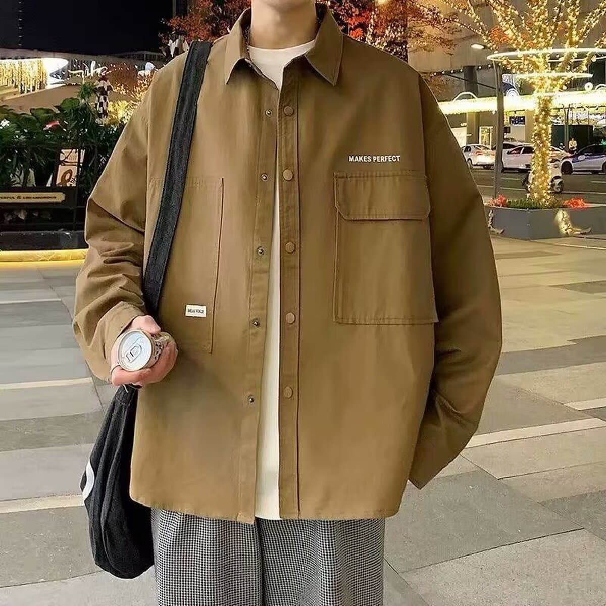 Мужская рубашка куртка весна высокое качество подросток ранняя осень кардиган куртка повседневная тонкая осенняя одежда