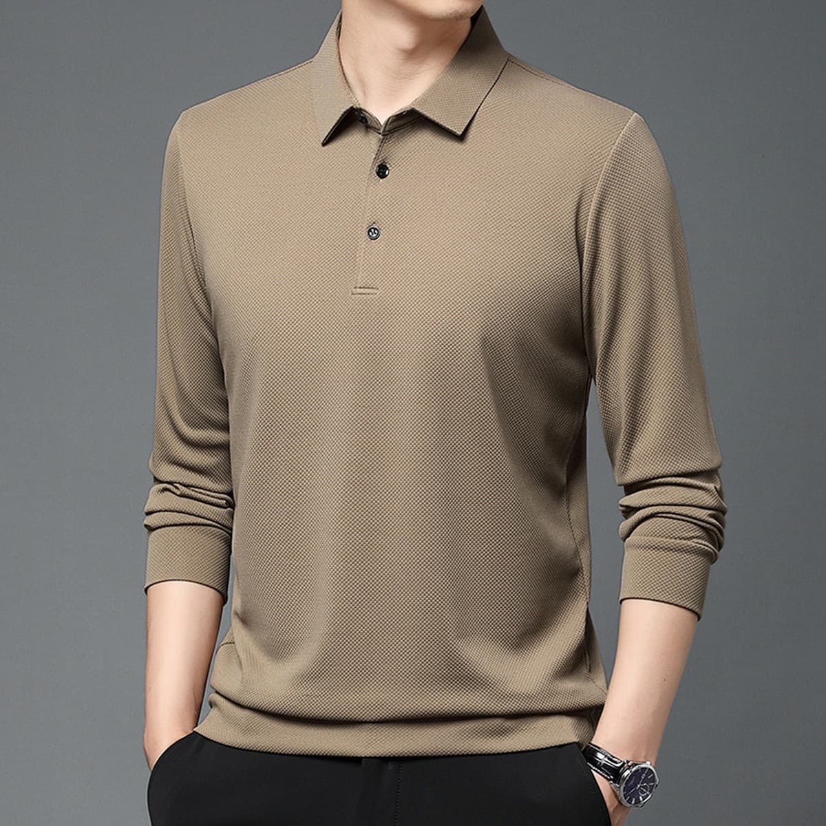 Новая утолщенная Мужская Повседневная деловая рубашка-Поло В президентском стиле на флисовой подкладке, бутик, Мужская...