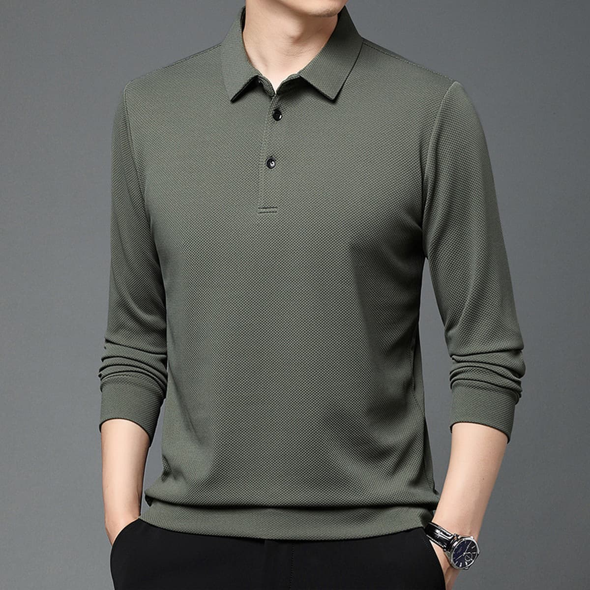Новая утолщенная Мужская Повседневная деловая рубашка-Поло В президентском стиле на флисовой подкладке, бутик, Мужская...
