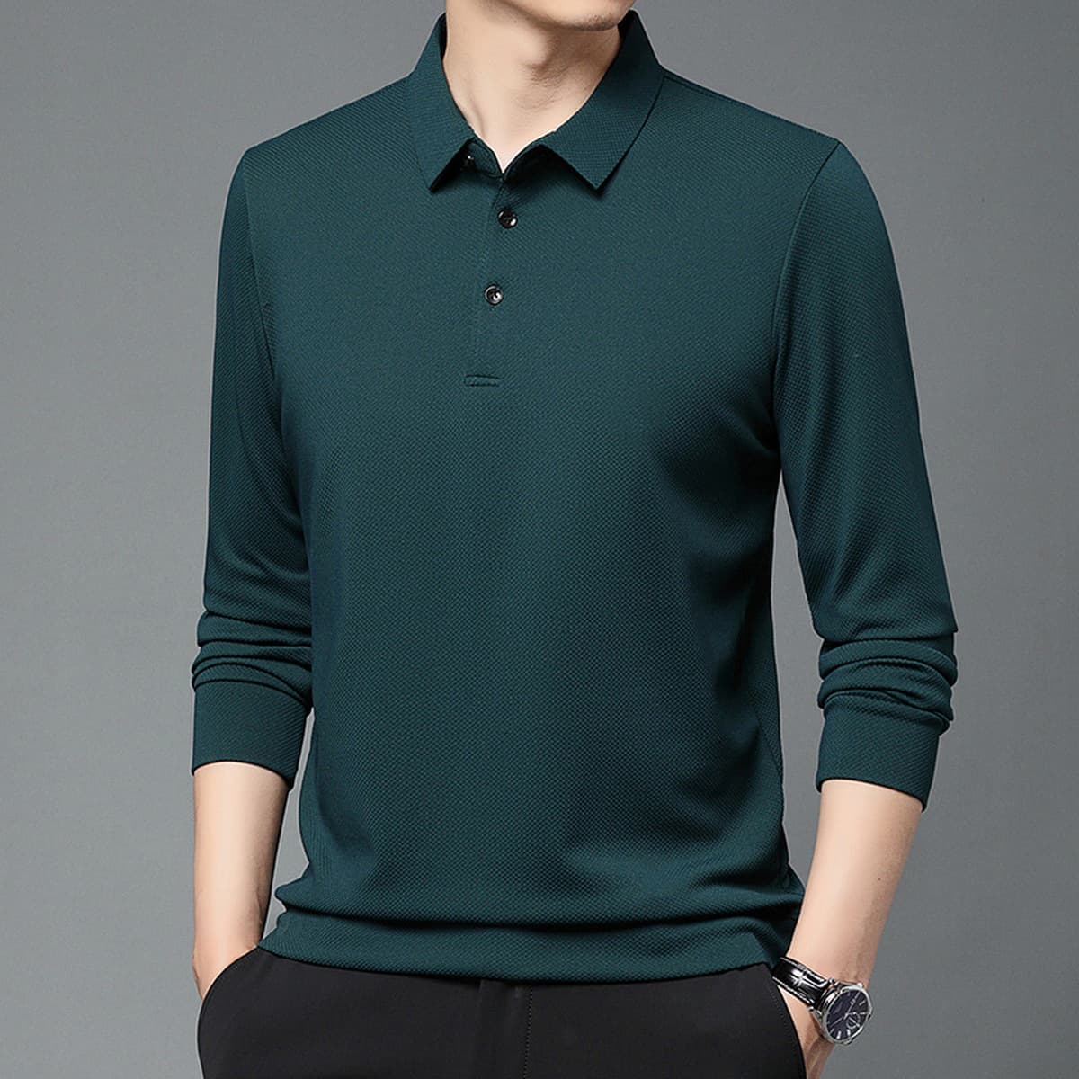 Новая утолщенная Мужская Повседневная деловая рубашка-Поло В президентском стиле на флисовой подкладке, бутик, Мужская...