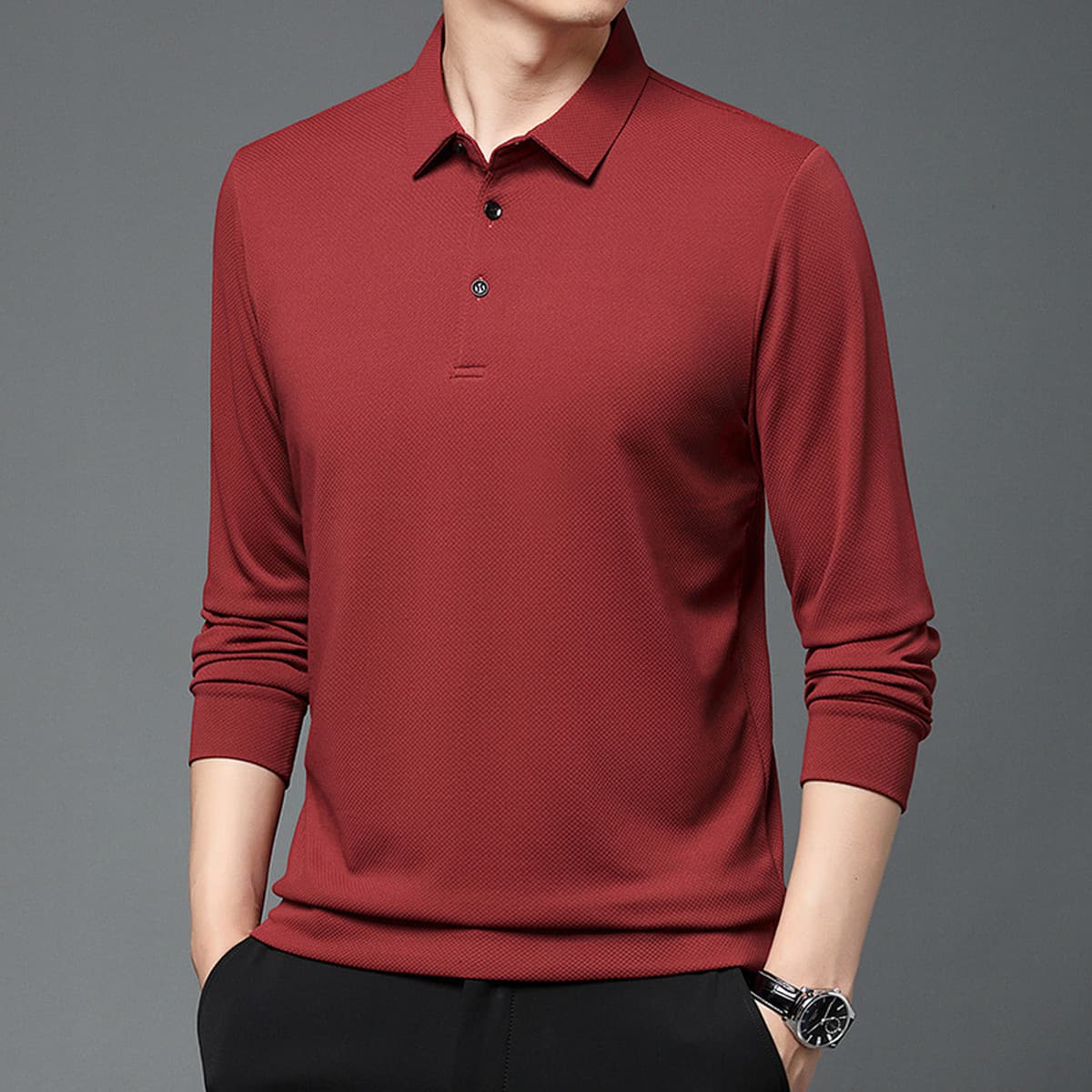Новая утолщенная Мужская Повседневная деловая рубашка-Поло В президентском стиле на флисовой подкладке, бутик, Мужская...