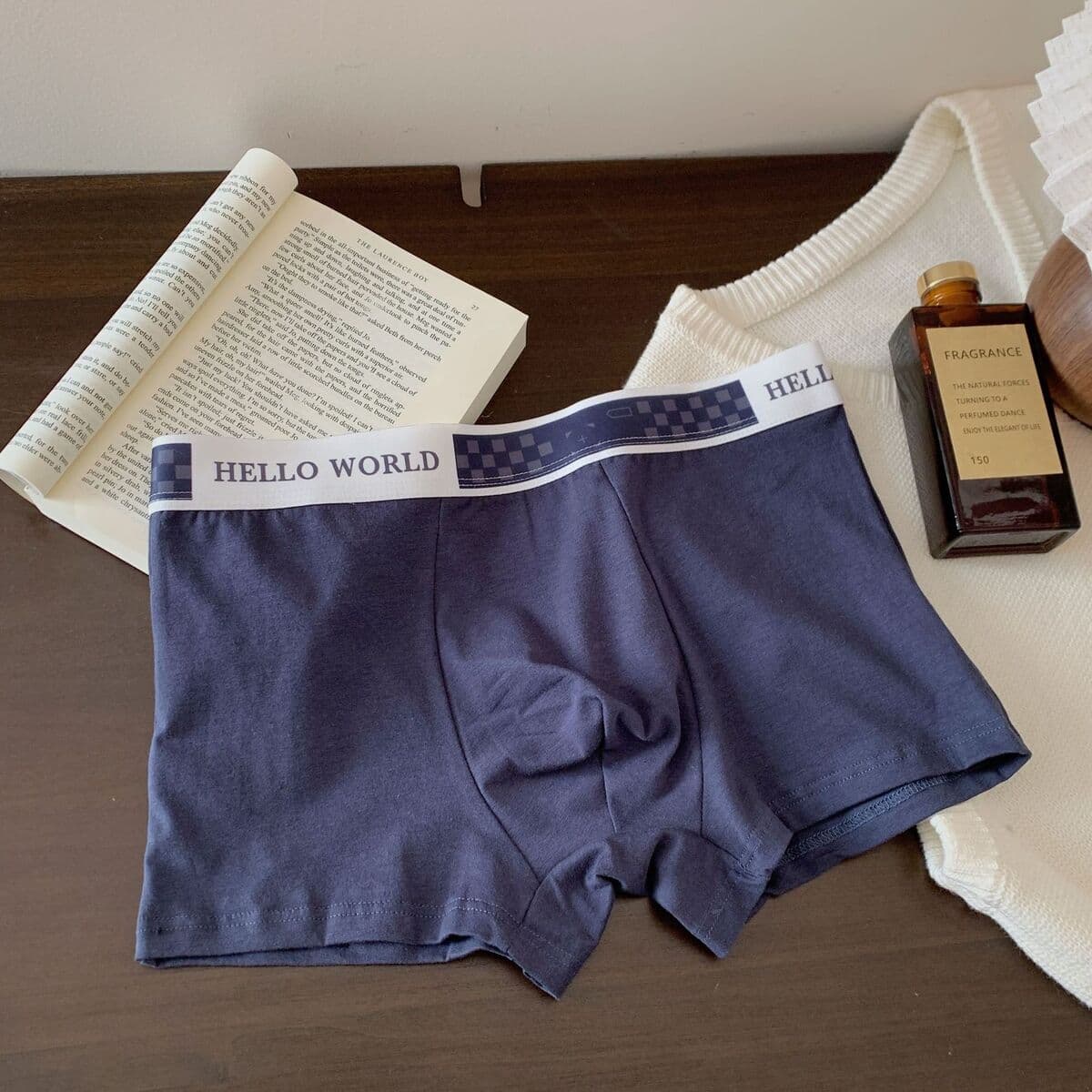 Мужское нижнее белье из хлопка, подавляя грибы, четыре угла, мужские шорты сплошной цвет простой средний пояс дышащие боксы...