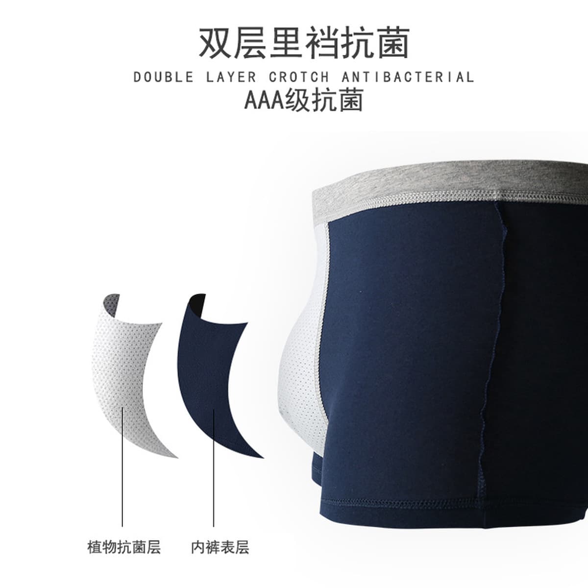 Внешняя торговля, мужское нижнее белье большого размера, брюки из чистого хлопка, дышащие и удобные антибактериальные...