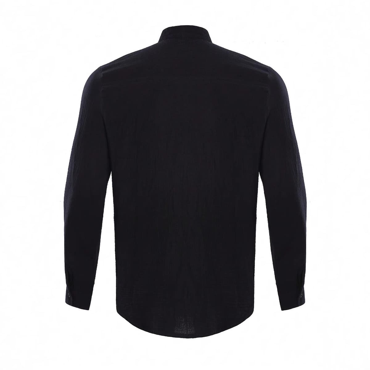 Трансграничные мужские льняные рубашки летняя пляжная рубашка с длинными рукавами простой стоячий воротник весной и летом...