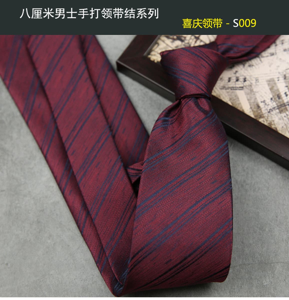 Свадебный Жених винно-красный галстук Мужское свадебное платье Галстук ручной работы Деловой костюм 8 см галстук