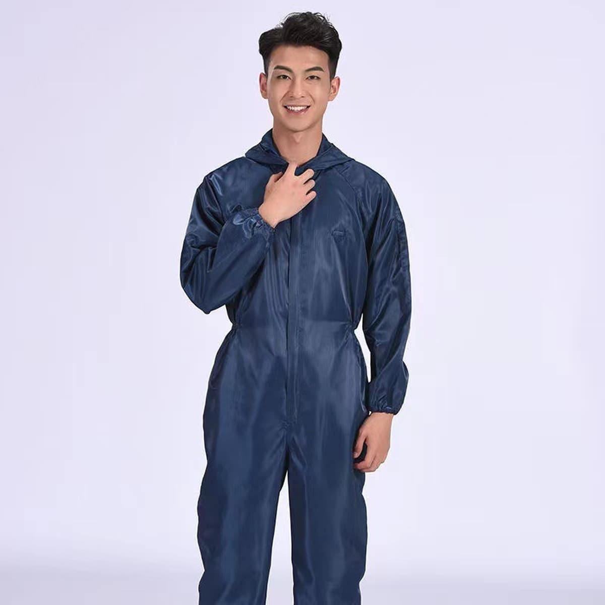 Антистатическая соединенная одежда для очистки без пыли с длинными рукавами, соединенные комбинезоны, соединенные с едой с...