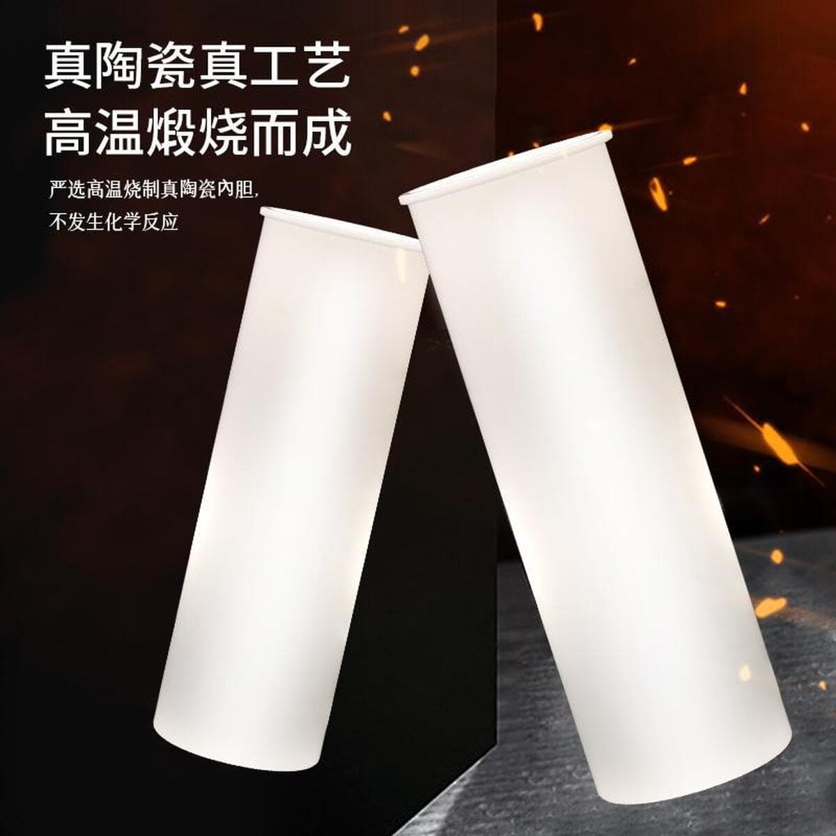 Чайная кружка из костяного фарфора с термоизоляцией для мужчин и женщин, с отдельными отделениями для чая и воды, подарок с...