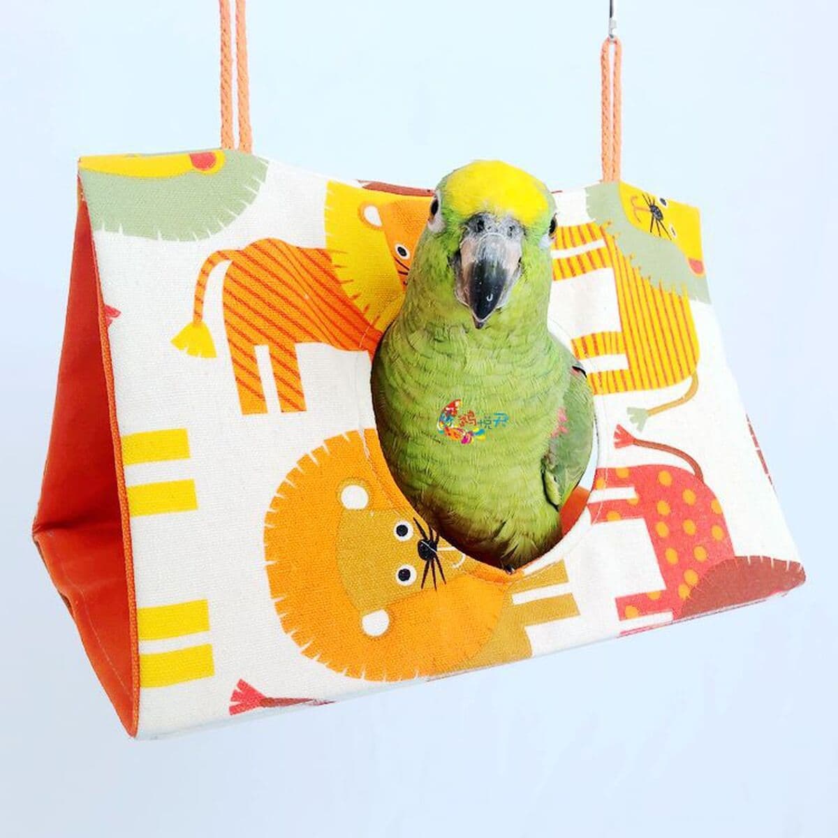 Весенне-летнее издание Холст из чистого хлопка Гамак для птиц Гнездо для попугаев Птичий дом Спальное гнездо Развлечения...