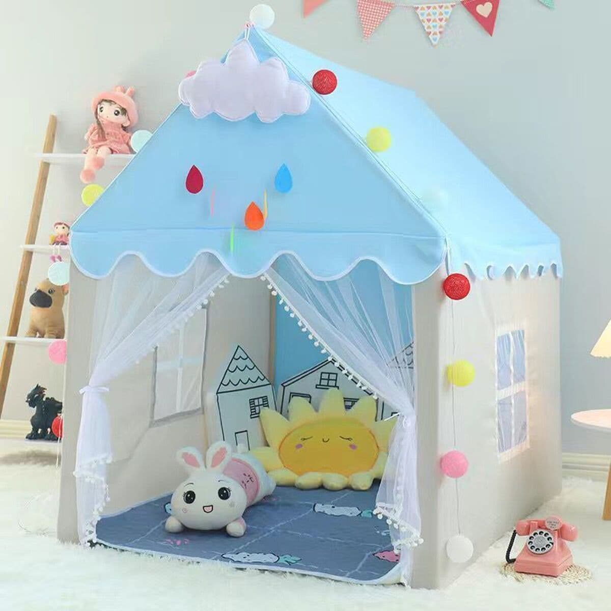 Игровой домик, маленький домик, замок, дом принцессы, игровой домик для сна, игрушка, москитная сетка, подарок на день...