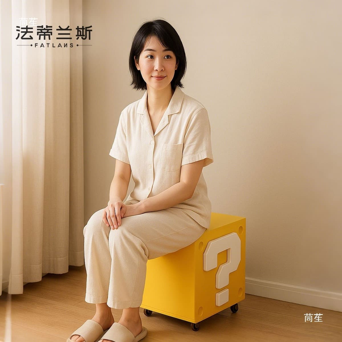 Комбинированный шкаф из цельного дерева с изображением Марио, вопросительный знак, кирпичный шкаф, прикроватная тумбочка,...