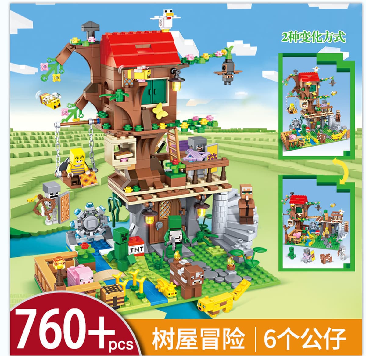 Совместим с Lego My строительных блоков World Village House пещерная хижина теневой дракон для детей, собранных игрушечных...