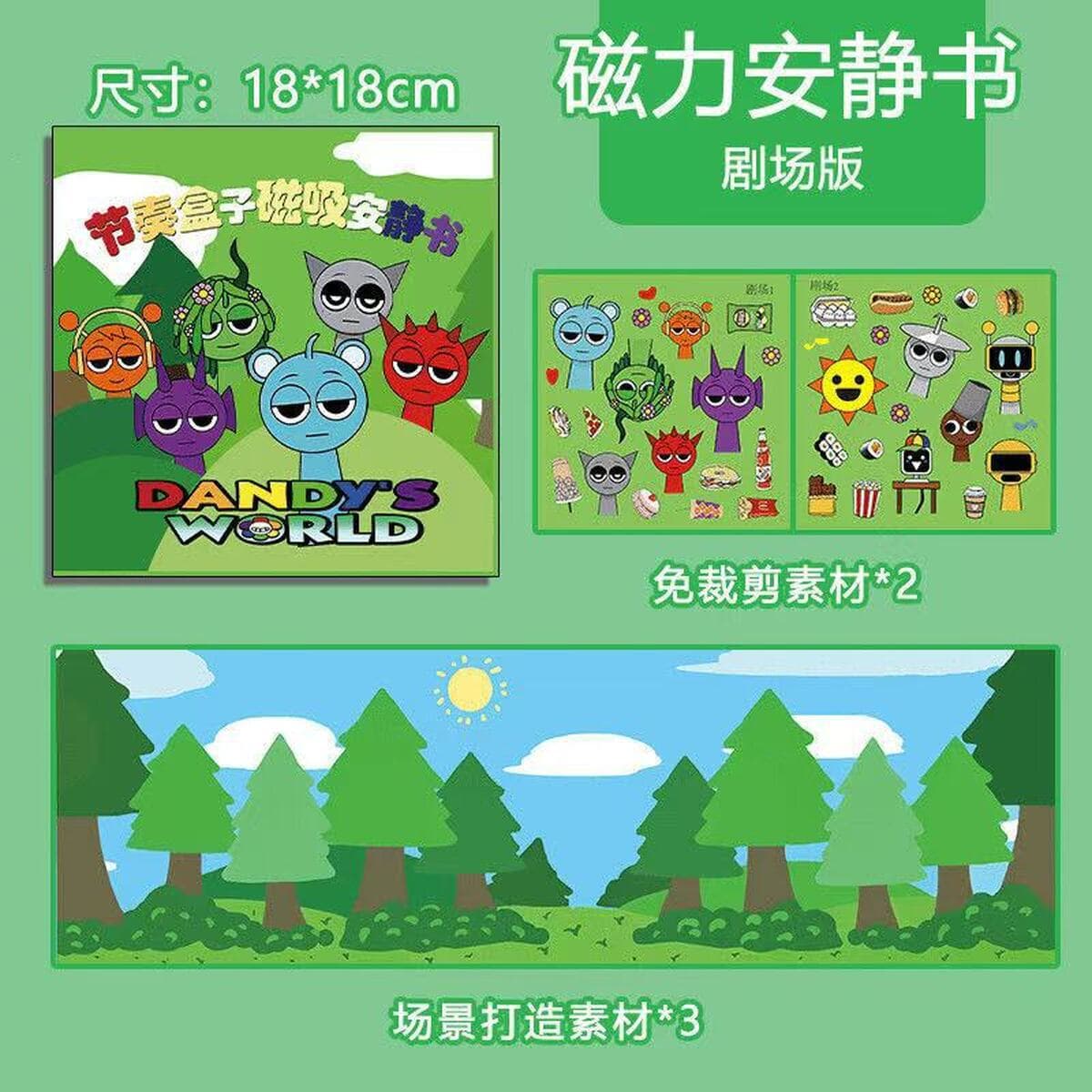 Новая ритм-коробка, магнитная тихая книга для мальчиков и девочек, магнитные наклейки без резки, креативные детские игрушки...