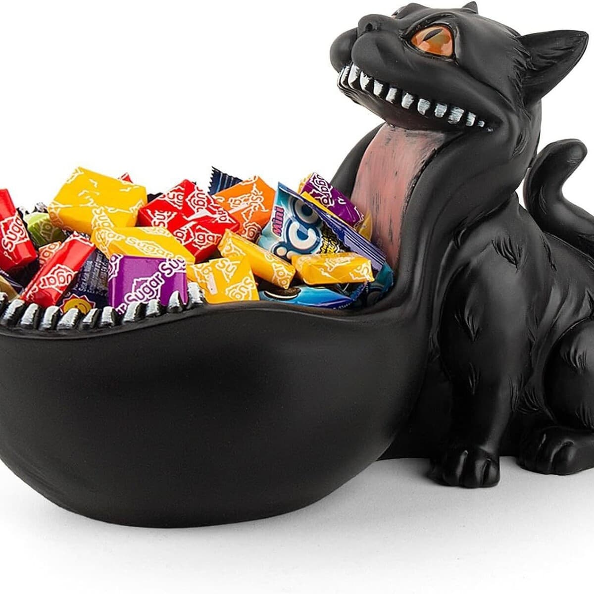 Трансграничный новый хэллоуин большой рот кошка статуя конфеты чаша лоток широкий рот домашнего хранения статуя декоративная...