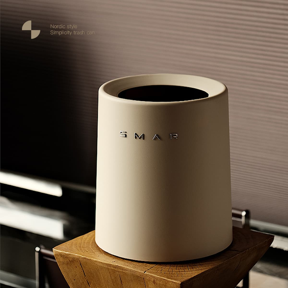 Мусорный бак для дома 2024 новый гостиная кухня ванная комната спальня туалет офис французский легкий экстравагантный крем...