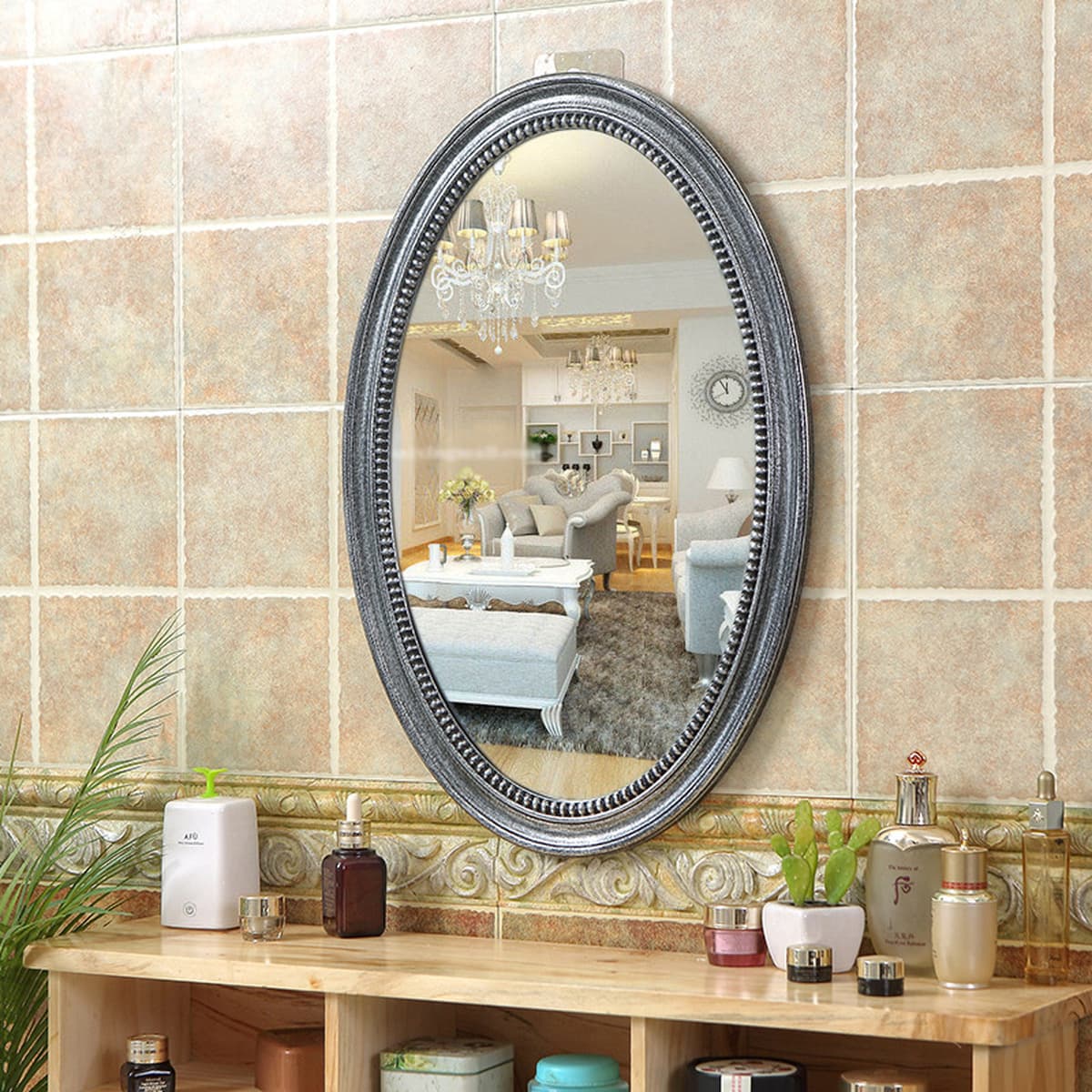 Оптовая Европейское простое зеркало в ванной комнате 50*70 см зеркало красоты заводской выход