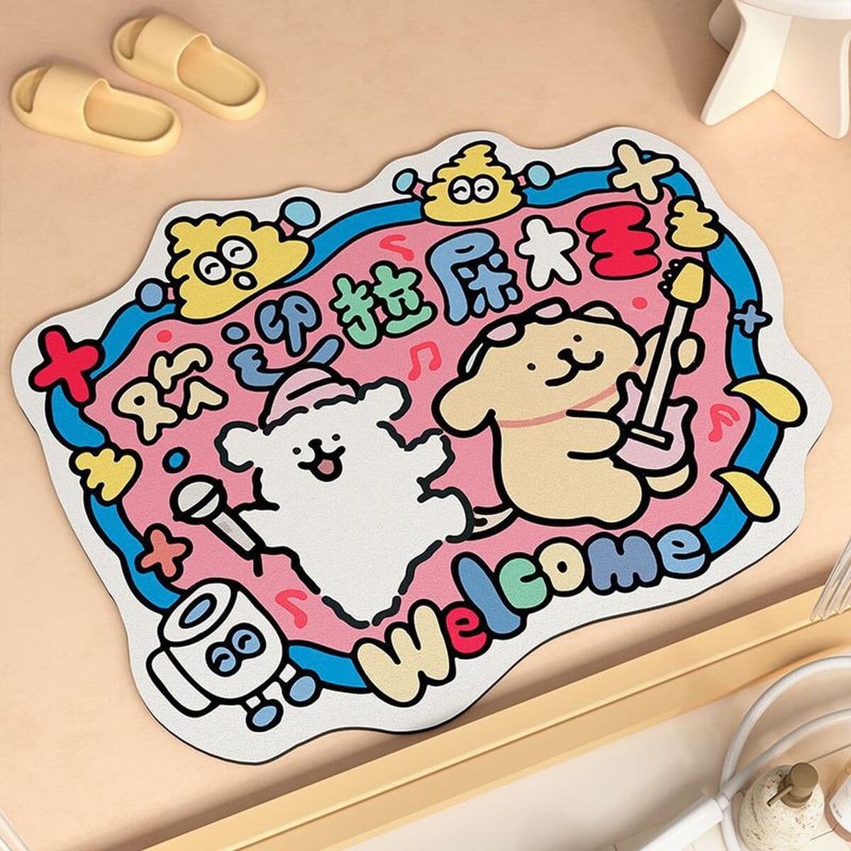 Коврик для ванной комнаты, влагопоглощающий коврик из диатомовой грязи, нескользящий коврик для входа в ванную, татами для...