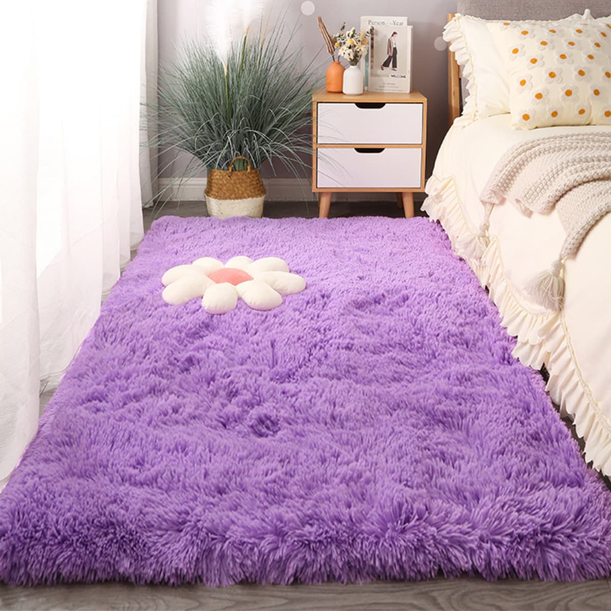 Толстый шелковый ковер для гостиной одеяло для чайного столика, бархатное нескользкое спальня с татами на краю кровати,...