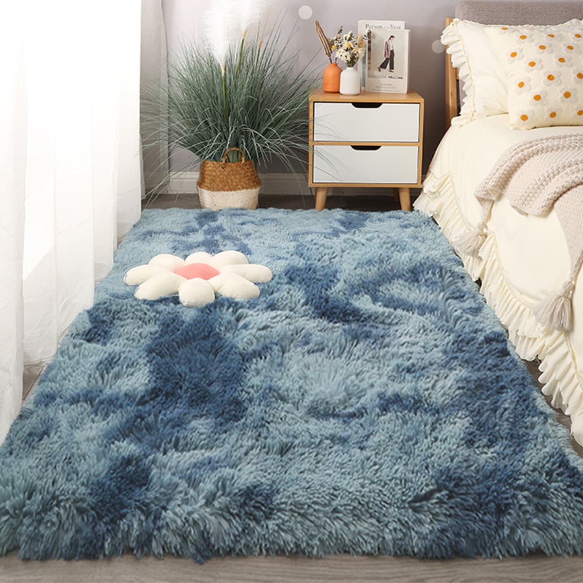 Толстый шелковый ковер для гостиной одеяло для чайного столика, бархатное нескользкое спальня с татами на краю кровати,...