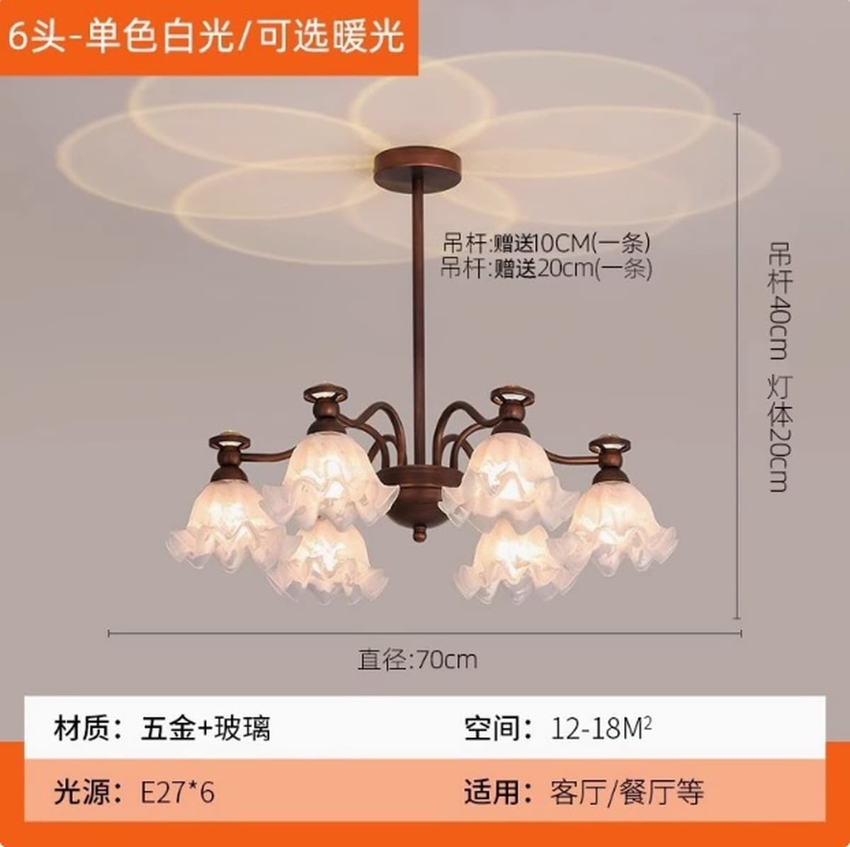 Люстра во французском стиле для гостиной, высококлассная модная популярная модель, основной светильник для холла, лампа для...