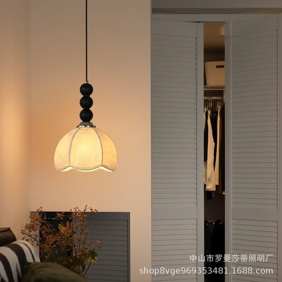 Спальня Прикроватная люстра средневековая французская ретро американский стиль Nanyang Wind ресторан небольшая люстра