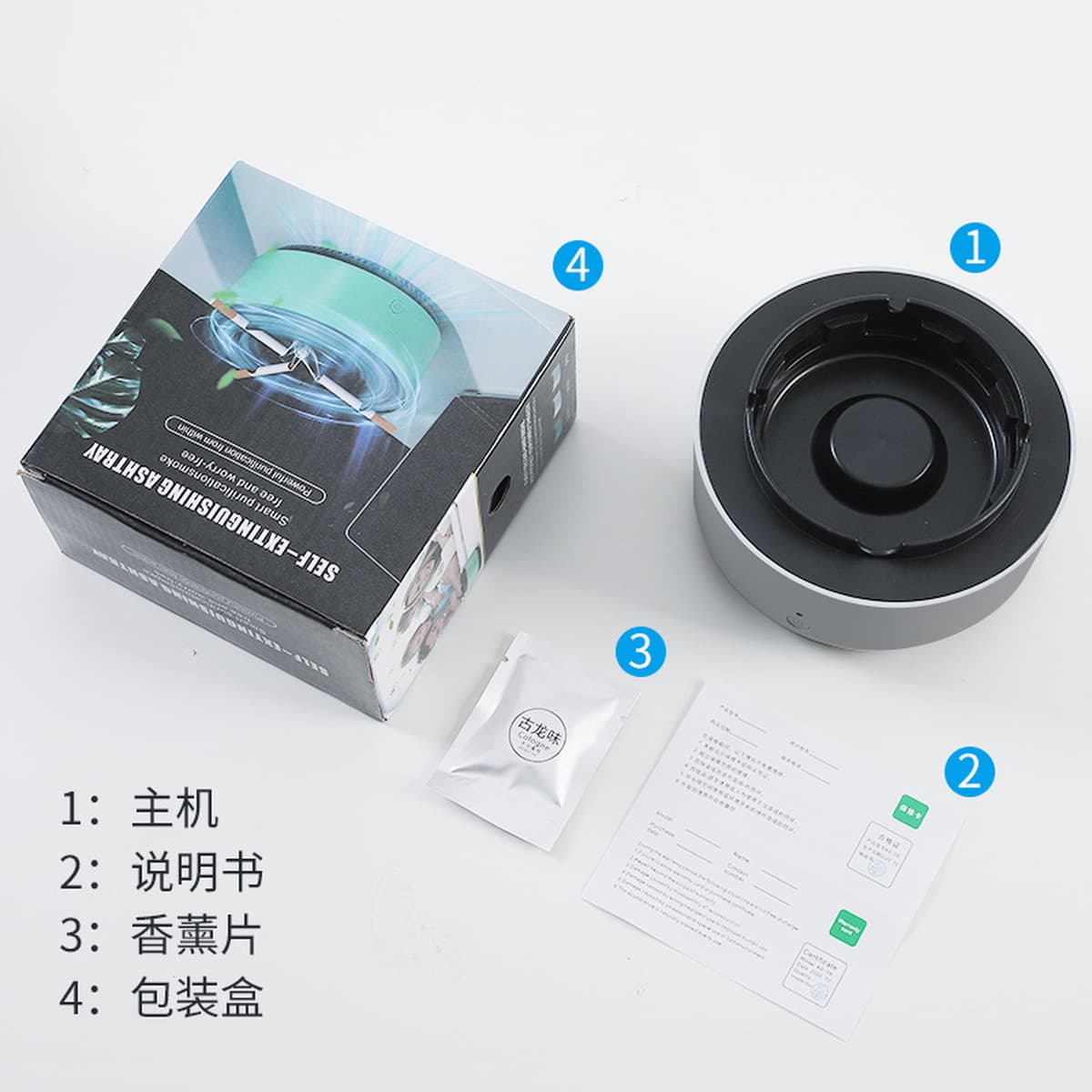 Очиститель воздуха с функцией пепельницы эффективно удаляет вторичный дым и запахы дыма в жилых помещениях и офисах.