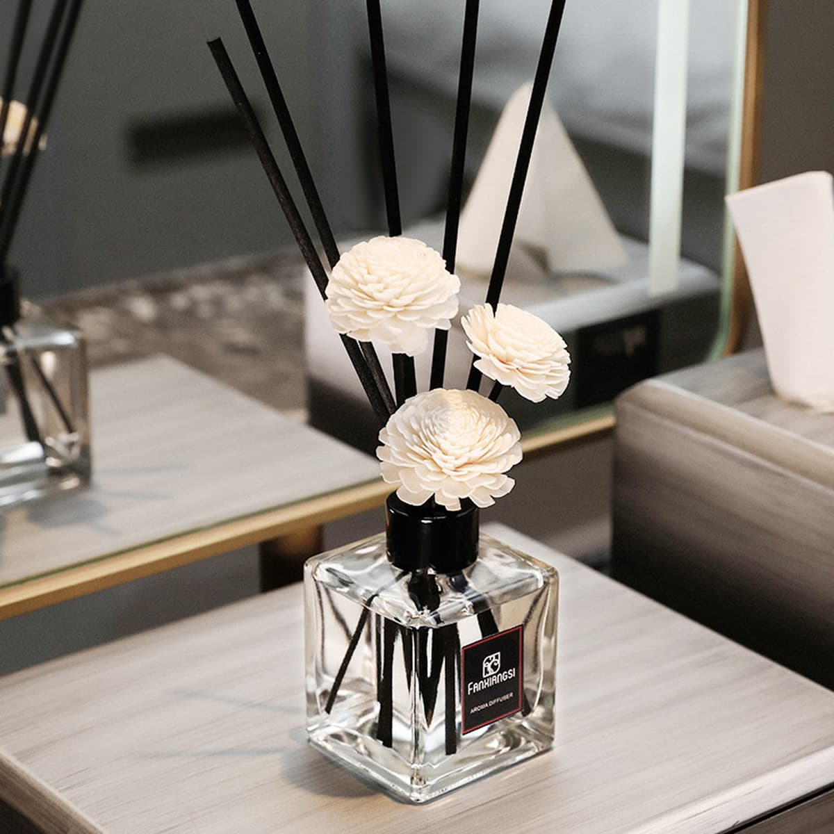 Ванная комната клуба гостиницы домочадца спальни эфирного масла ароматерапии ротанга Не-огня рассеивая духи благоуханием