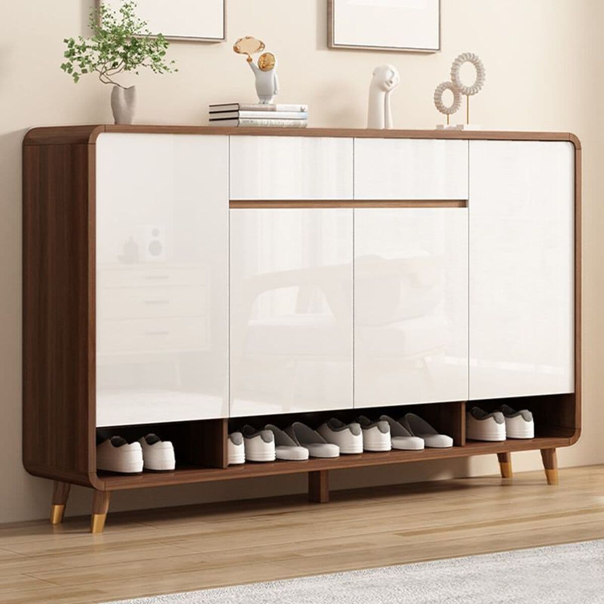 Новый китайский стиль дверной обувной шкаф для домашнего использования.