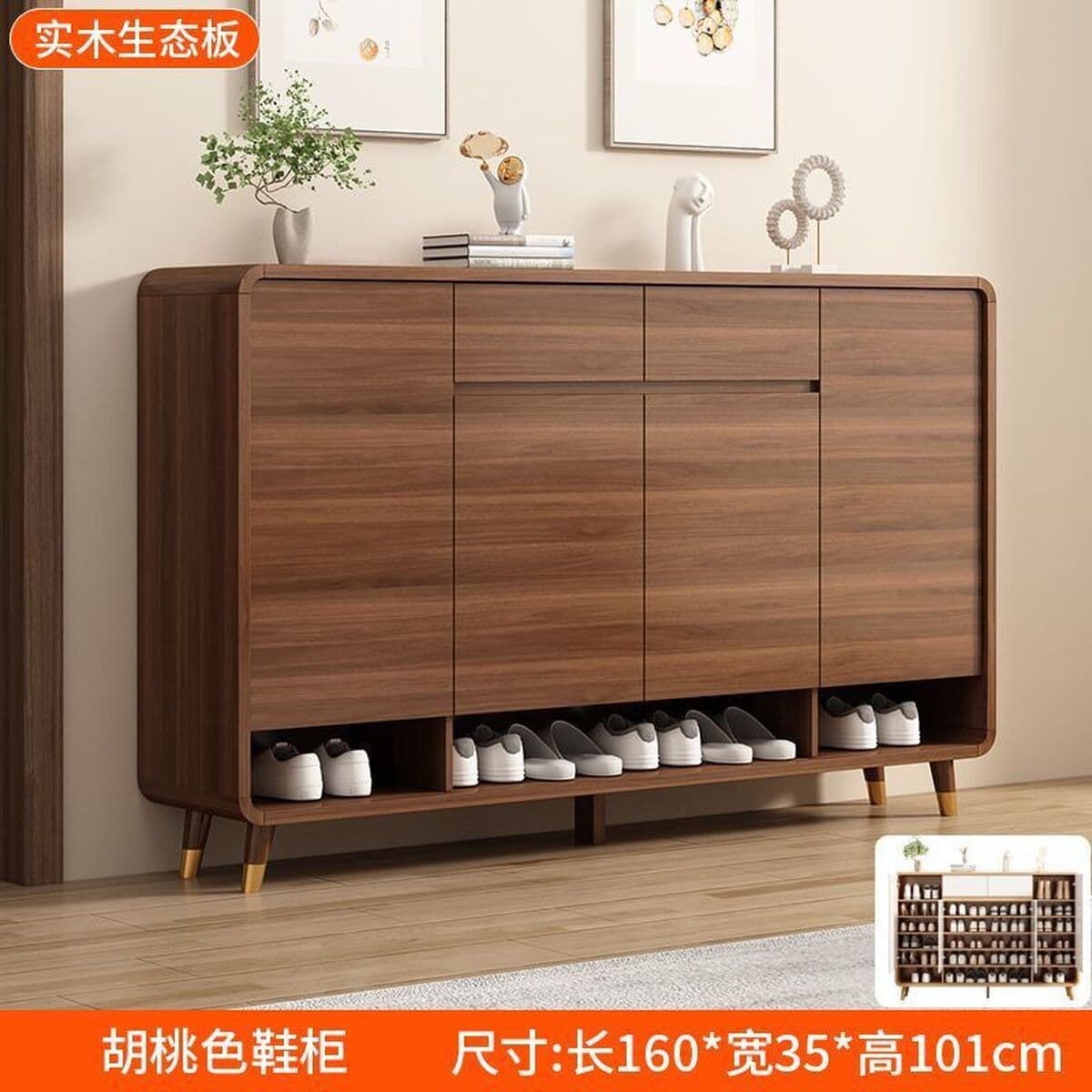 Новый китайский стиль дверной обувной шкаф для домашнего использования.