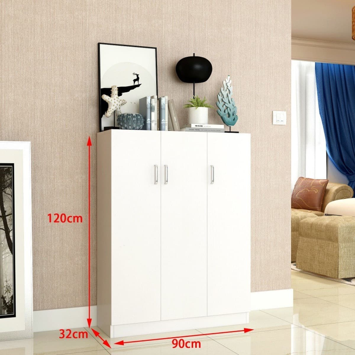 Полка для обуви пылезащитный шкаф для обуви шкаф для хранения балкон фойе многослойный большой вместительный деревянный...