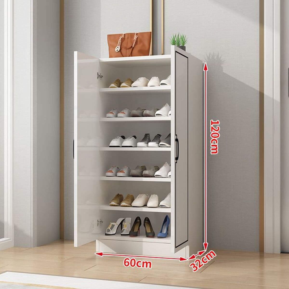 Полка для обуви пылезащитный шкаф для обуви шкаф для хранения балкон фойе многослойный большой вместительный деревянный...