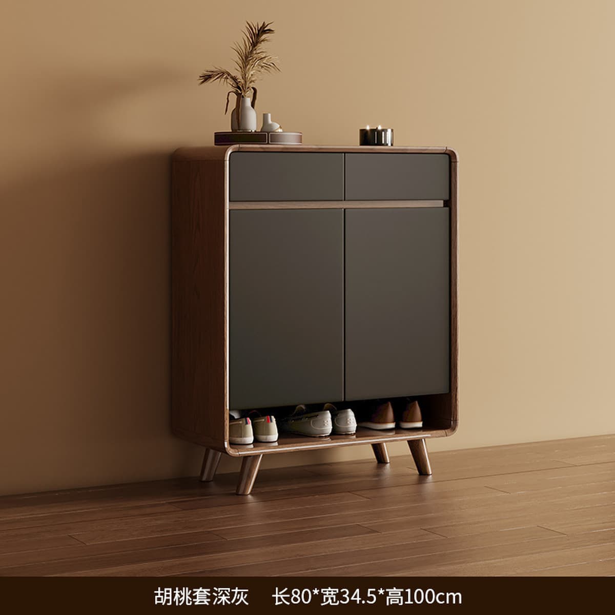 Новый шкаф для обуви для входа в дом, шкаф для прихожей из массива дерева, новый вход в китайском стиле, шкаф для хранения в...