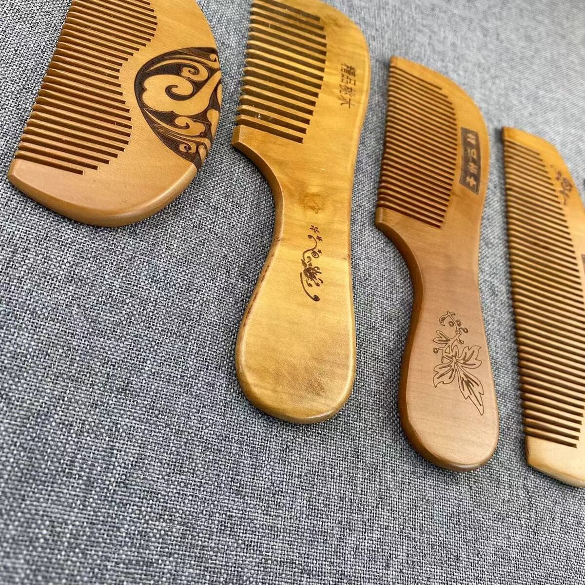 Подлинная расческа персикового дерева для домашнего использования натуральная деревянная расческа антистатическая массажная...