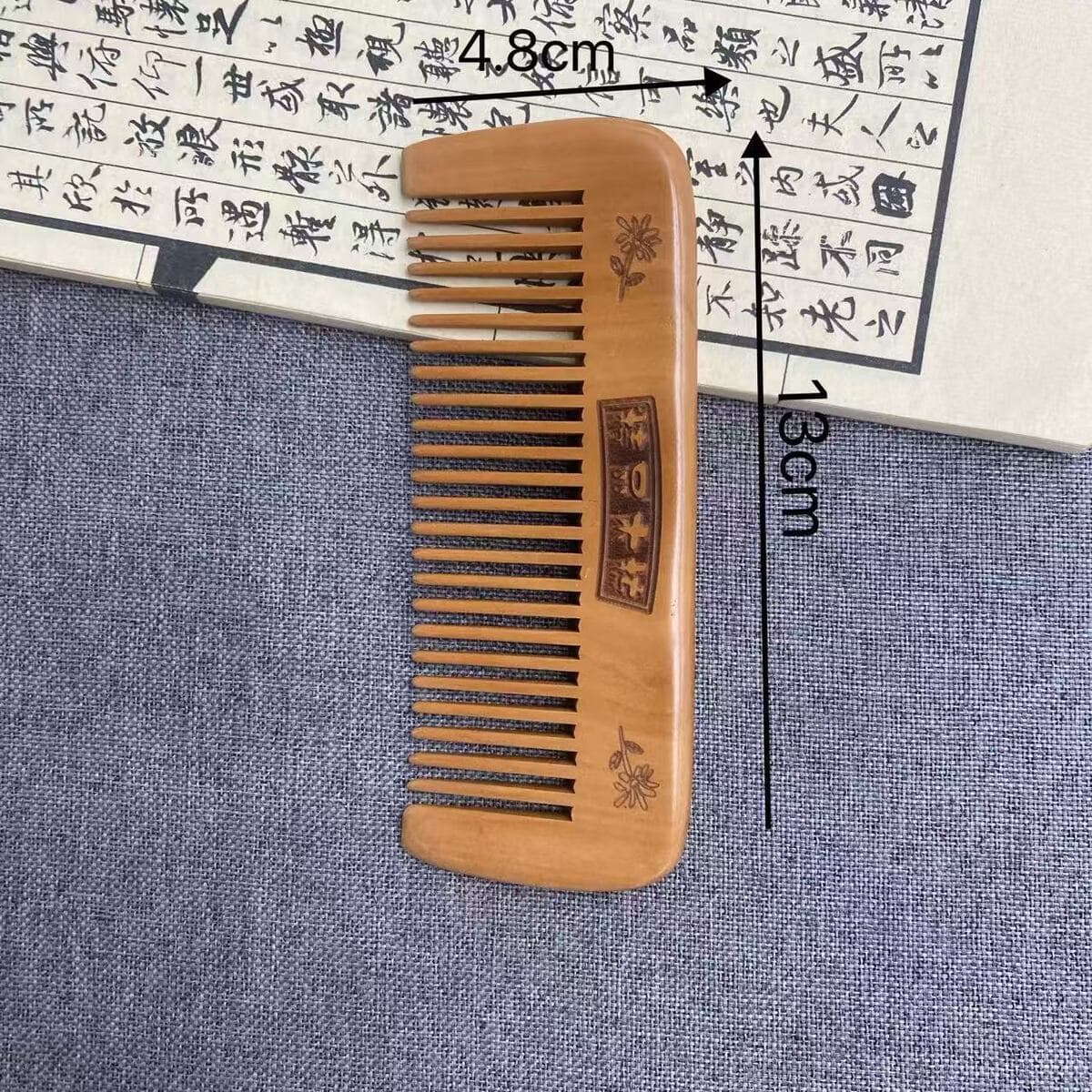 Подлинная расческа персикового дерева для домашнего использования натуральная деревянная расческа антистатическая массажная...