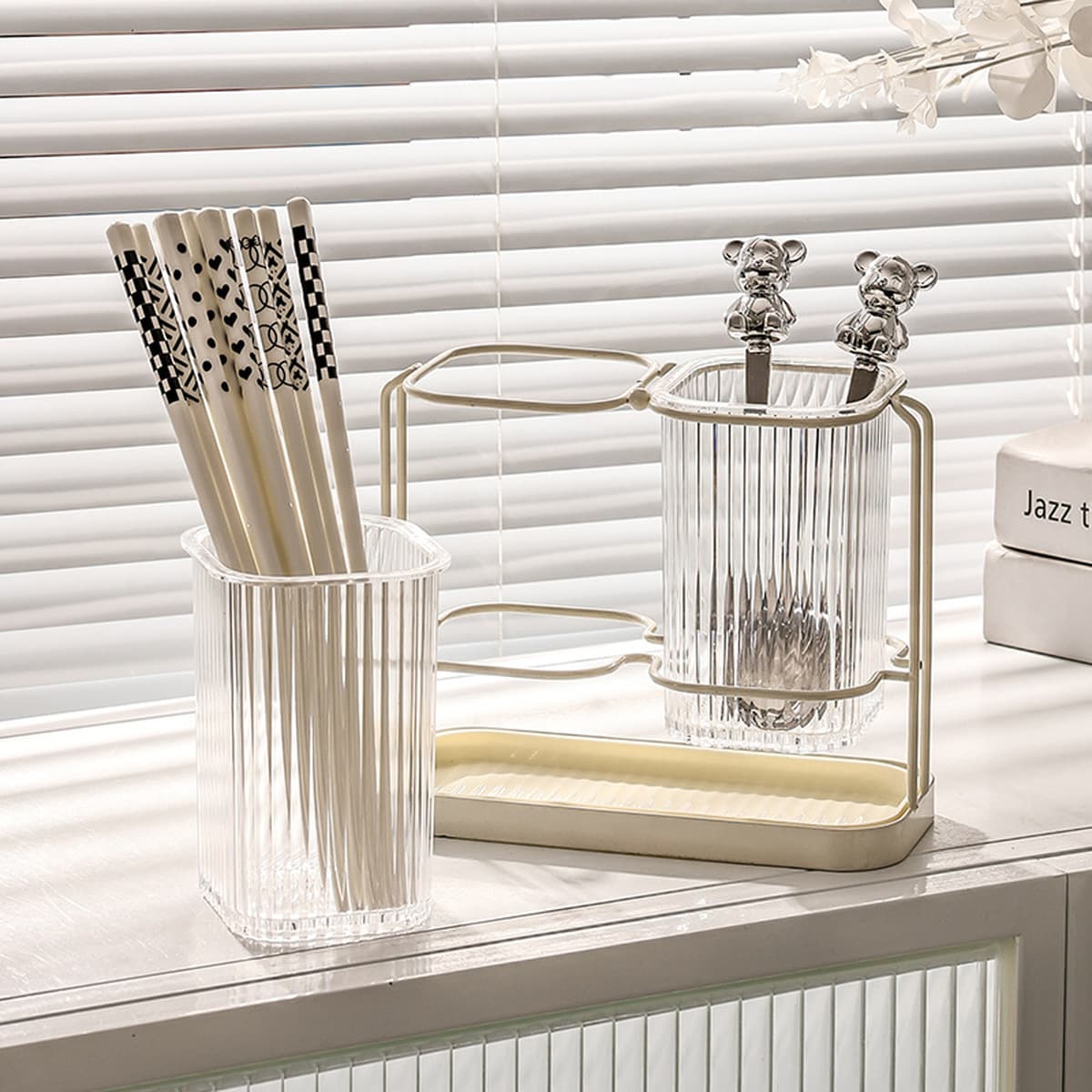 Бытовая бочка для палочек для еды, роскошный ящик для хранения кухонных ножей и вилок, сливная стойка, настенная клетка для...