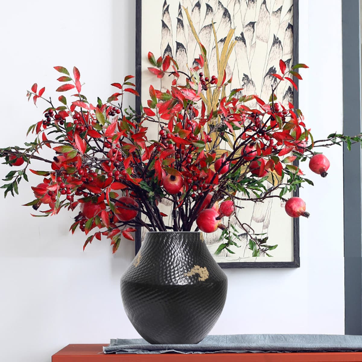 Современная креативная ваза для цветов из керамики из Цзиндэчжэня в виде полосок с узором «молоток» для дома, виллы, отеля,...