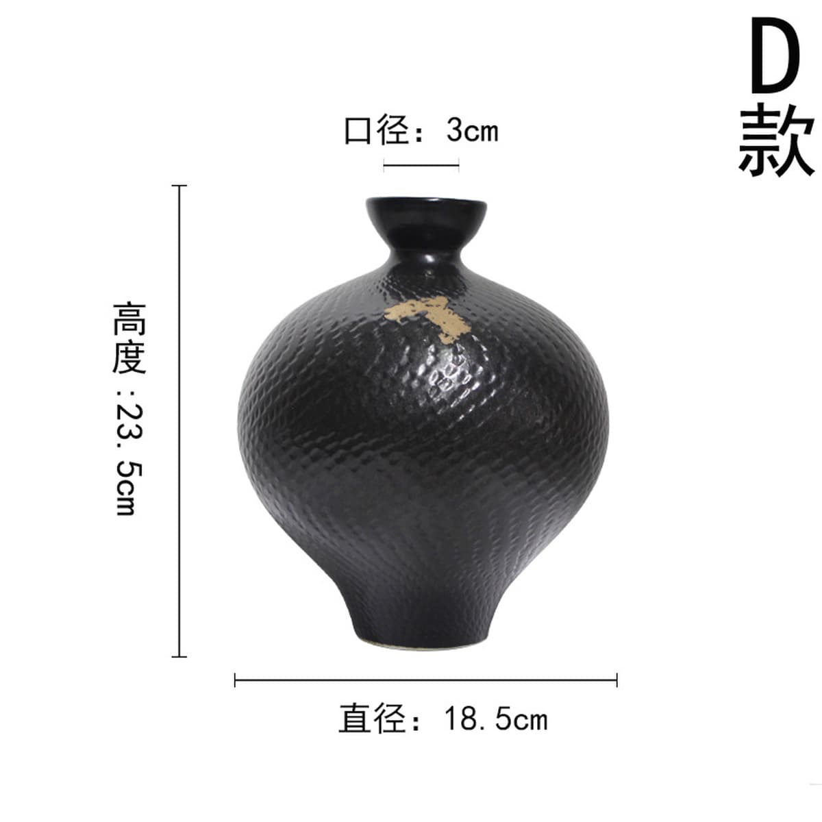 Современная креативная ваза для цветов из керамики из Цзиндэчжэня в виде полосок с узором «молоток» для дома, виллы, отеля,...