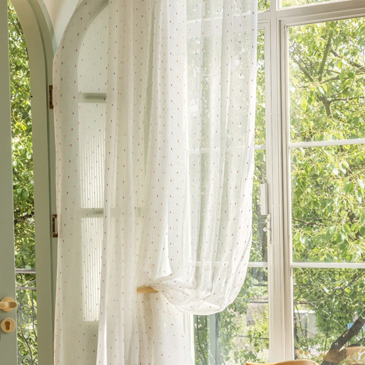 Радуга конфета экран экран светопроницаемый французский постельное белье милый детский номер балкон гостиная занавес спальня...