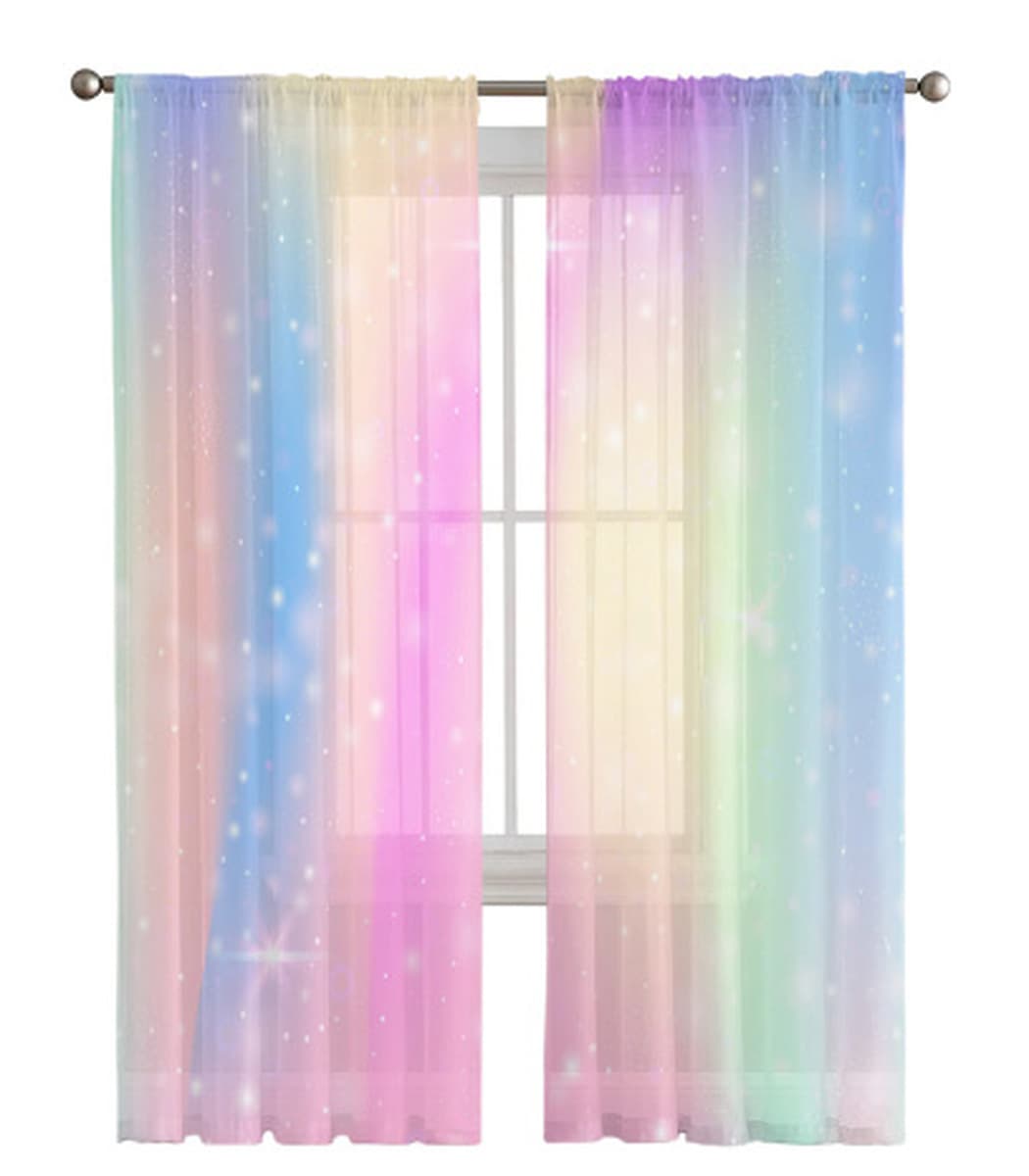 Современная простая марлевая занавеска градиентный цвет оконный экран трансграничная электронная коммерция украшение дома...