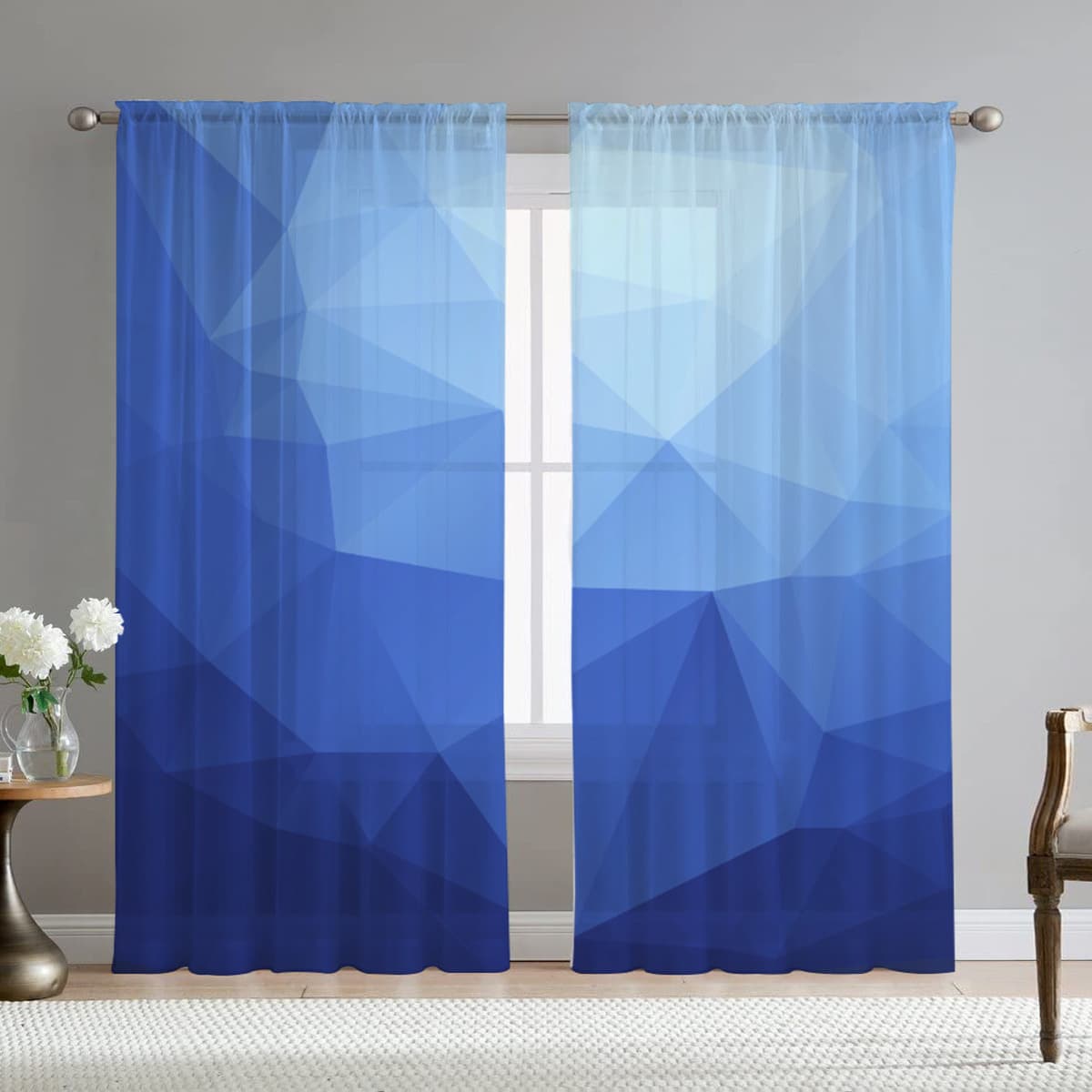 Современная простая марлевая занавеска градиентный цвет оконный экран трансграничная электронная коммерция украшение дома...