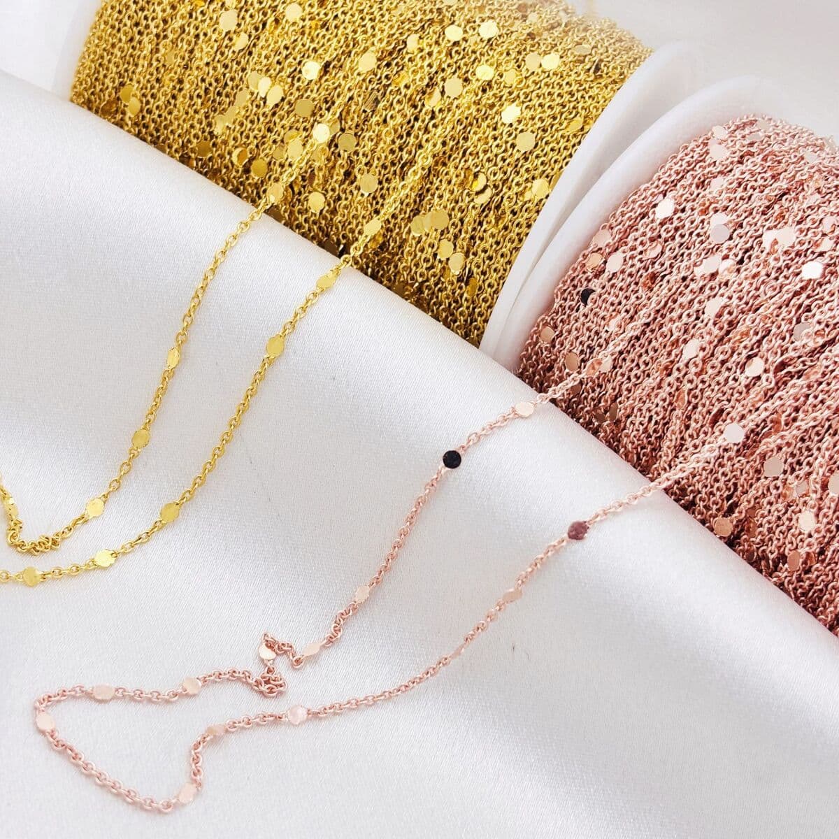 Материалы для рукоделия: аксессуары для украшений, пайетки из чистой меди, не выцветающие, 1,5 мм, для нейл-арта, мелкая...