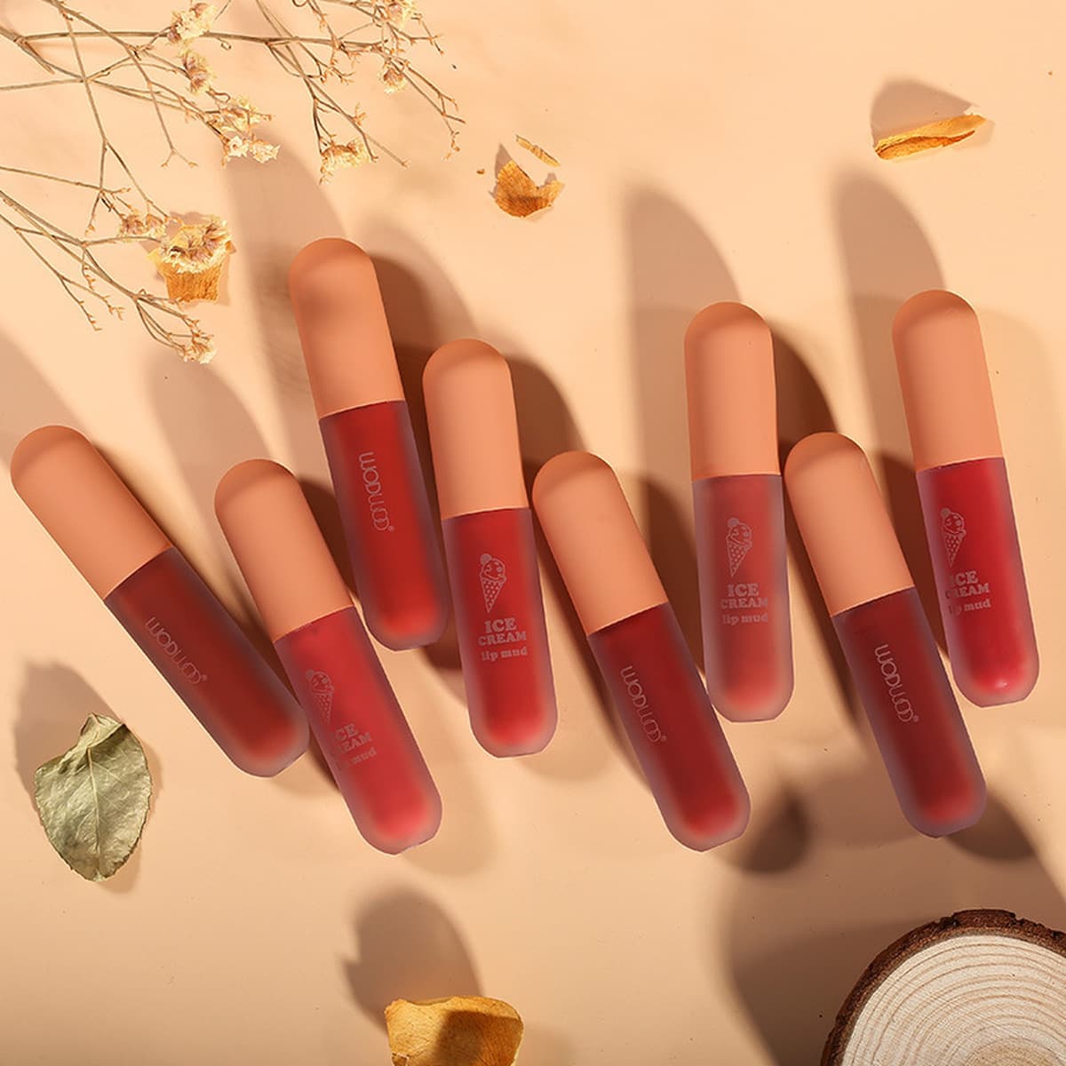 WODWOD Мороженое Velvet Air Lip Mud Mirror Матовая глазурь для губ