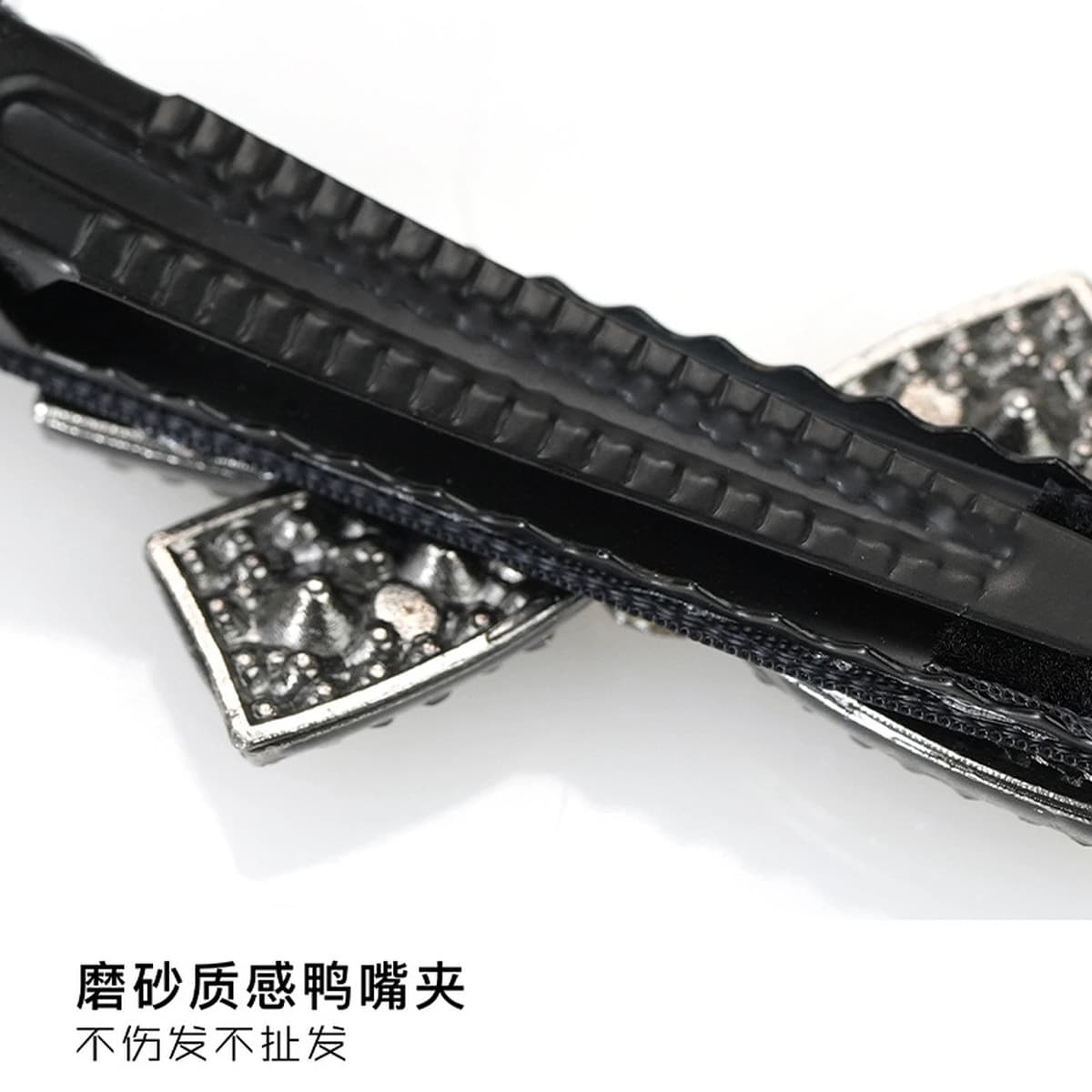 Черная бархатная заколка для волос, полная бриллиантов, легкий роскошный ветер