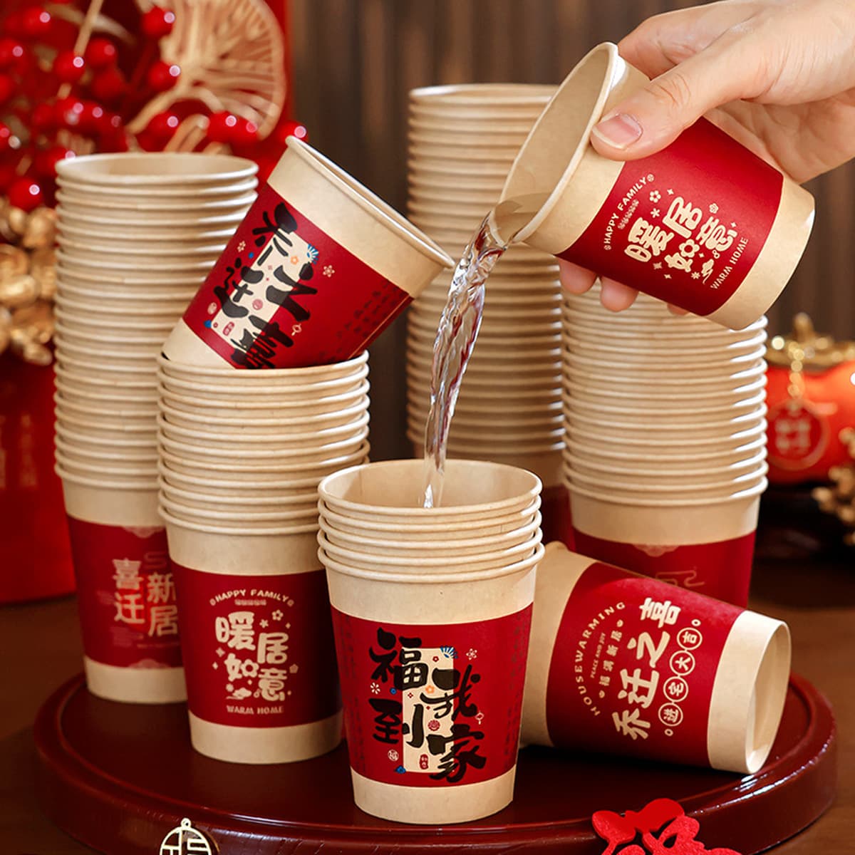 Одноразовые бумажные стаканчики для новоселья, утолщенные подарки для переезда, новые предметы для украшения и оформления...